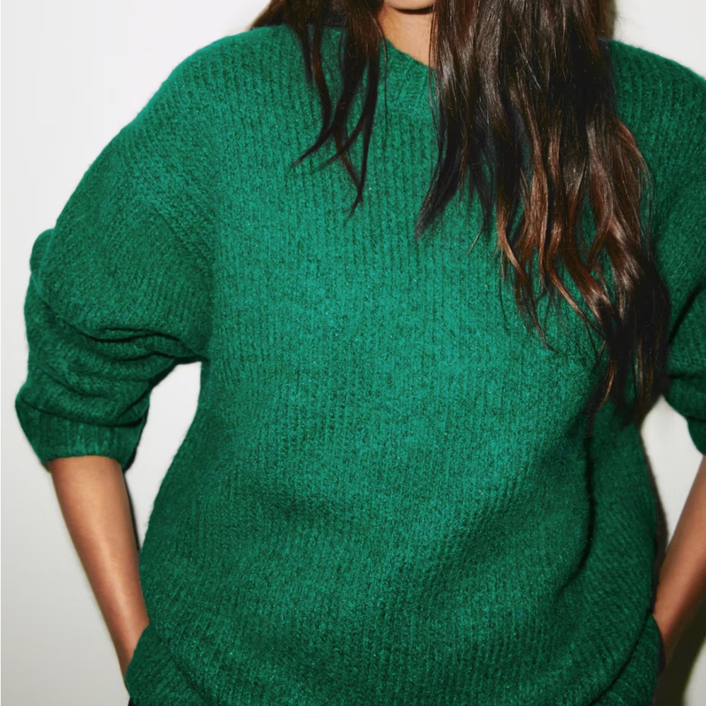 H&M Emerald Green Crew Neck Sweater